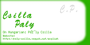 csilla paly business card